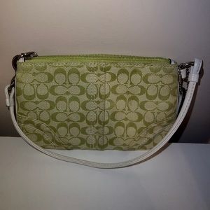 COACH Lime Green Wristlet Y2K